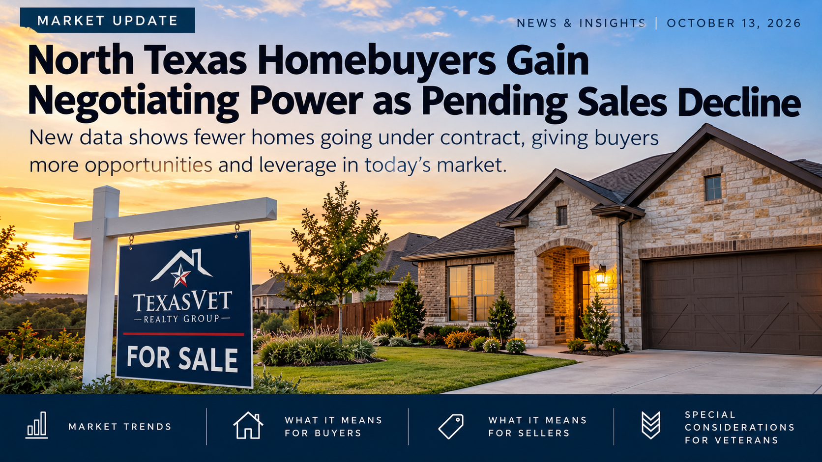 North Texas Homebuyers Gain Negotiating Power as Pending Sales Decline